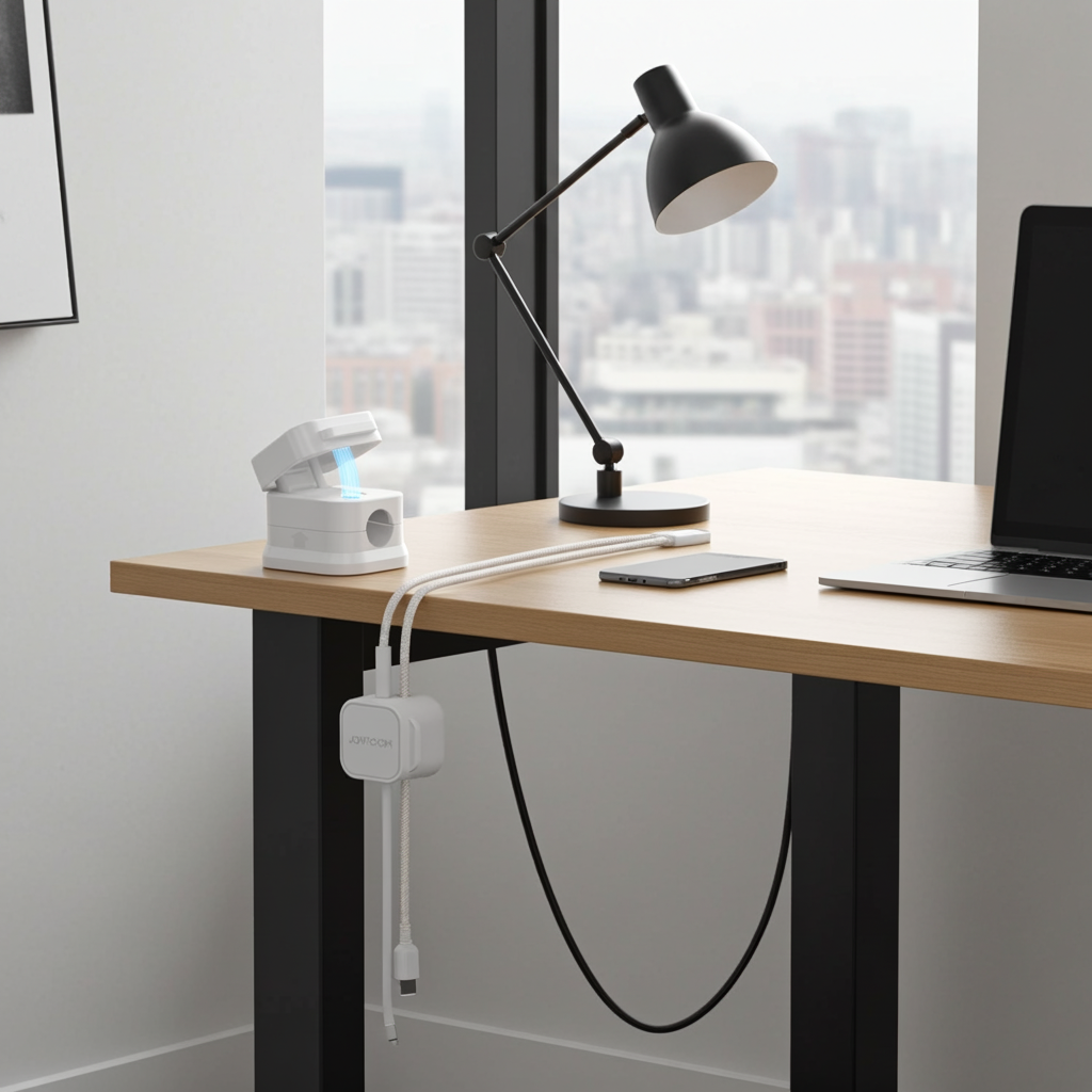 Cable Organizer Magnetic Clip Desk