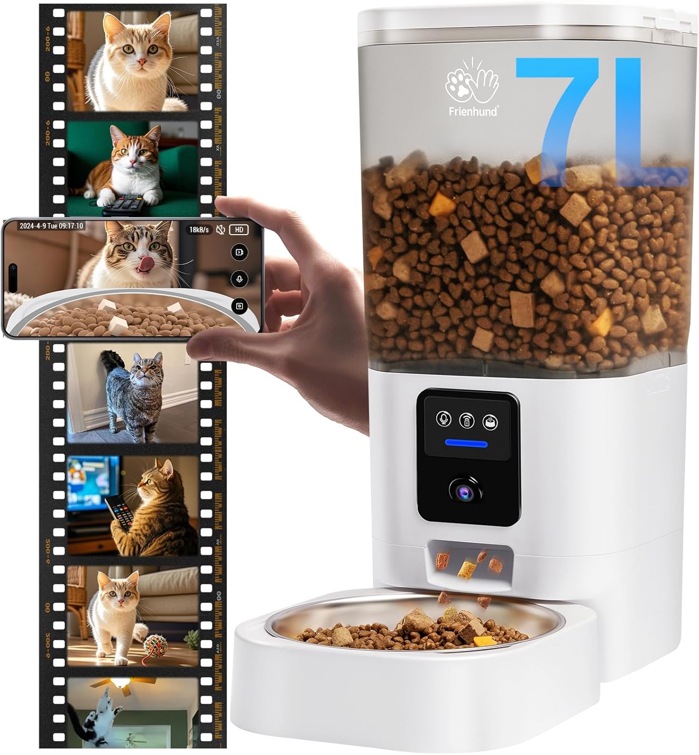 Automatic Pet Feeder with Camera WiFi