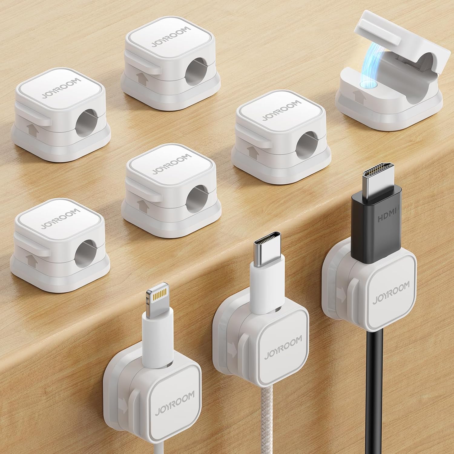 Cable Organizer Magnetic Clip Desk