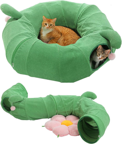 Cat Tunnel Toy Interactive Feather